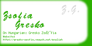 zsofia gresko business card